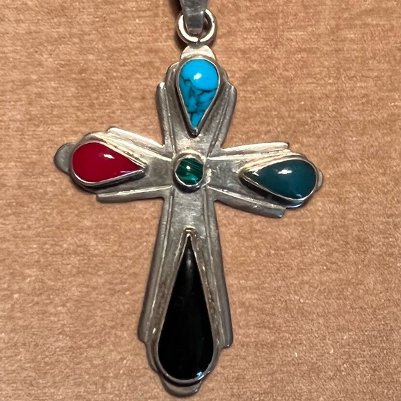 Silver and Gemstone Pendant - Picture 1 of 3
